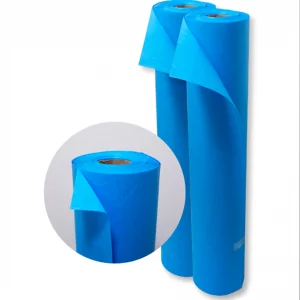 papel de camilla azul parafinado