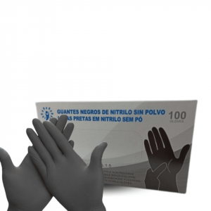 Guantes Nitrilo Negros 100 unidades talla S