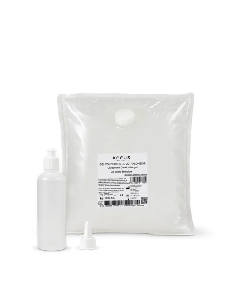 Gel Conductor de Ultrasonidos Kefus bolsa 5000 ml + botella y cánula