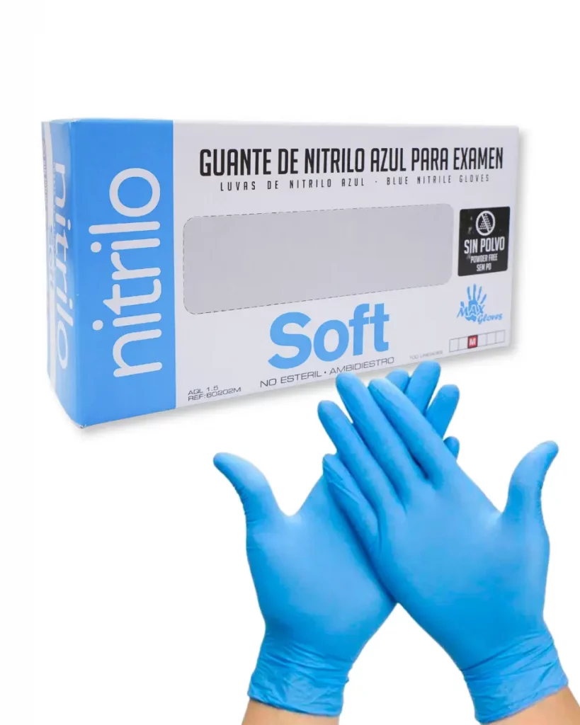 guantes de nitrilo desechables estética