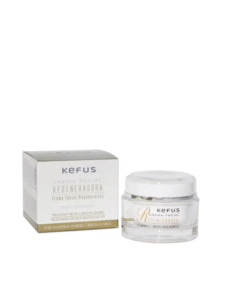 crema facial regeneradora con ácido hialurónico KEFUS 50 ml