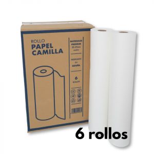 Rollo de Camilla 1 Hoja Gofrado 1,5 kg Blanco (Caja 6 Rollos)