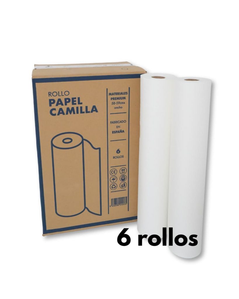 Rollo de Camilla 1 Hoja Gofrado 1,5 kg Blanco (Caja 6 Rollos)
