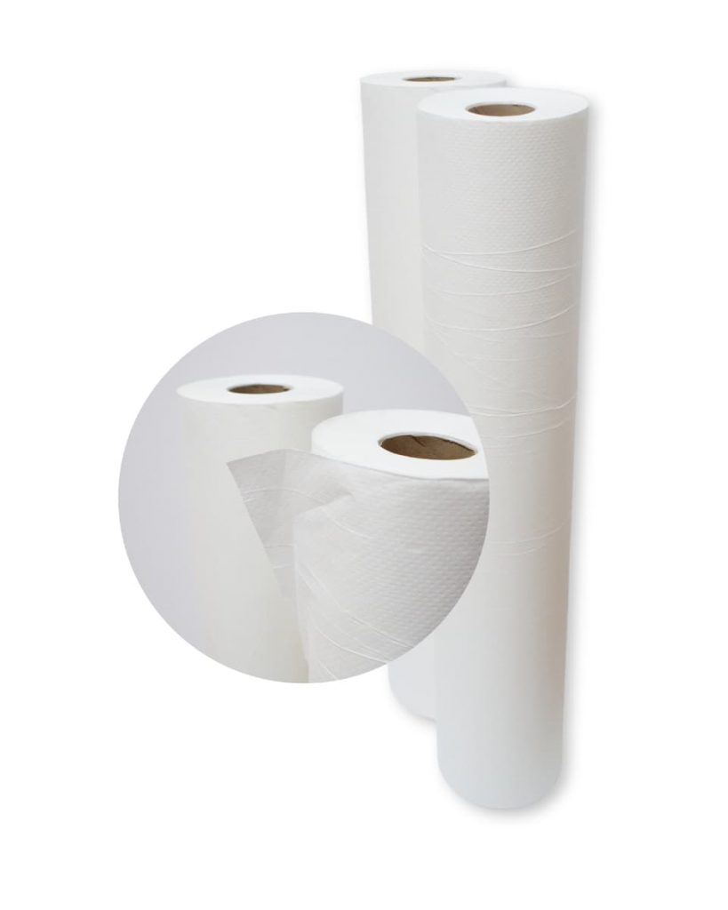 Rollo de Camilla 1 Hoja Gofrado 1,5 kg Blanco (1 Rollo)